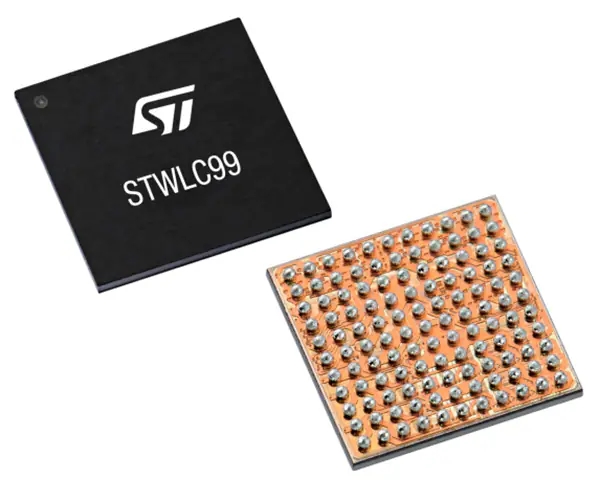 Receptor de energía inalámbrico compatible con Qi STWLC99 de STMicroelectronics